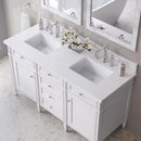 James Martin Brittany 60" Double Bathroom Vanity, Bright White