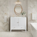 James Martin Myrrin 36" Single Bathroom Vanity, Bright White