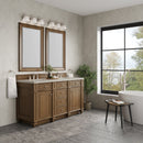 James Martin Bristol 60" Double Bathroom Vanity, Saddle Brown