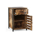 Industrial Nightstand with Drawer and Adjustable Shelf by LJGDeals