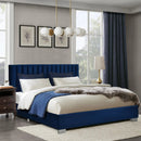 Full Tufted Upholstered Platform Bed Frame with Flannel Headboard by LJGDeals