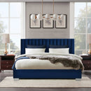 Full Tufted Upholstered Platform Bed Frame with Flannel Headboard by LJGDeals