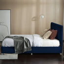 Full Tufted Upholstered Platform Bed Frame with Flannel Headboard by LJGDeals