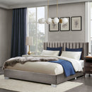 Full Tufted Upholstered Platform Bed Frame with Flannel Headboard by LJGDeals