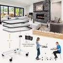 Rolling Overbed Bedside Table with 9-Level Adjustable Height by LJGDeals
