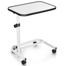 Rolling Overbed Bedside Table with 9-Level Adjustable Height by LJGDeals