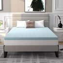 4 Inch Gel Injection Memory Foam Mattress Top Ventilated Mattress Double Bed by LJGDeals