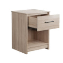 Wooden Nightstand with Drawer and Open Storage Compartment by LJGDeals