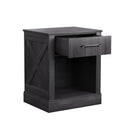 Compact Nightstand with Drawer and Shelf by LJGDeals