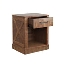 Compact Nightstand with Drawer and Shelf by LJGDeals