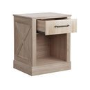 Compact Nightstand with Drawer and Shelf by LJGDeals