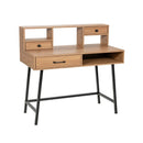42-Inch Vanity Desk with Tabletop Shelf and 2 Drawers-Natural by LJGDeals