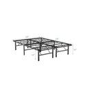 Twin/Full/Queen Size Foldable Metal Platform Bed with Tool-Free Assembly-Full Size