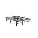 Twin/Full/Queen Size Foldable Metal Platform Bed with Tool-Free Assembly by LJGDeals