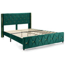 Queen/Full Size Upholstered Platform Bed Frame with Adjustable Headboard by LJGDeals