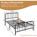 Full/Queen Size Metal Bed Frame with Headboard and Footboard by LJGDeals
