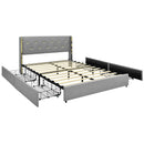 Bed Frame Mattress Foundation with 4 Storage Drawers by LJGDeals
