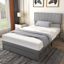 Full/Queen Size Upholstered Bed Frame with Drawer and Adjustable Headboard by LJGDeals
