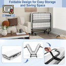 Twin Size Metal Folding Bed with Memory Foam Mattress by LJGDeals