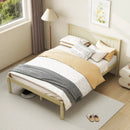 Twin/Full/Queen Size Wooden Bed Frame with Headboard and Slat Support by LJGDeals