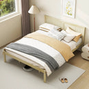 Twin/Full/Queen Size Wooden Bed Frame with Headboard and Slat Support by DirectDeals