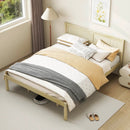 Twin/Full/Queen Size Wooden Bed Frame with Headboard and Slat Support by LJGDeals