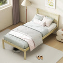 Twin/Full/Queen Size Wooden Bed Frame with Headboard and Slat Support by LJGDeals