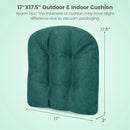 4 Pack 17.5 x 17 Inch U-Shaped Chair Pads with Polyester Cover by DirectDeals