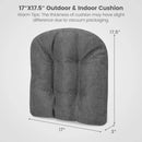 4 Pack 17.5 x 17 Inch U-Shaped Chair Pads with Polyester Cover by LJGDeals