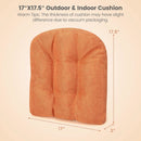 4 Pack 17.5 x 17 Inch U-Shaped Chair Pads with Polyester Cover by LJGDeals