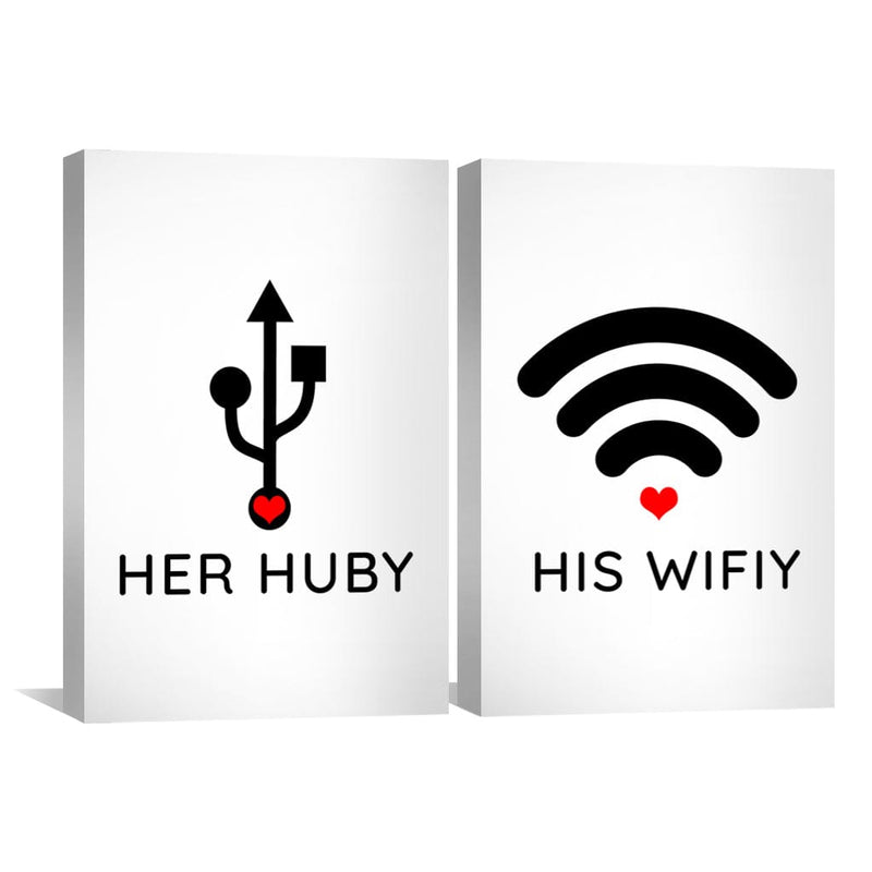 Huby & Wifey Canvas