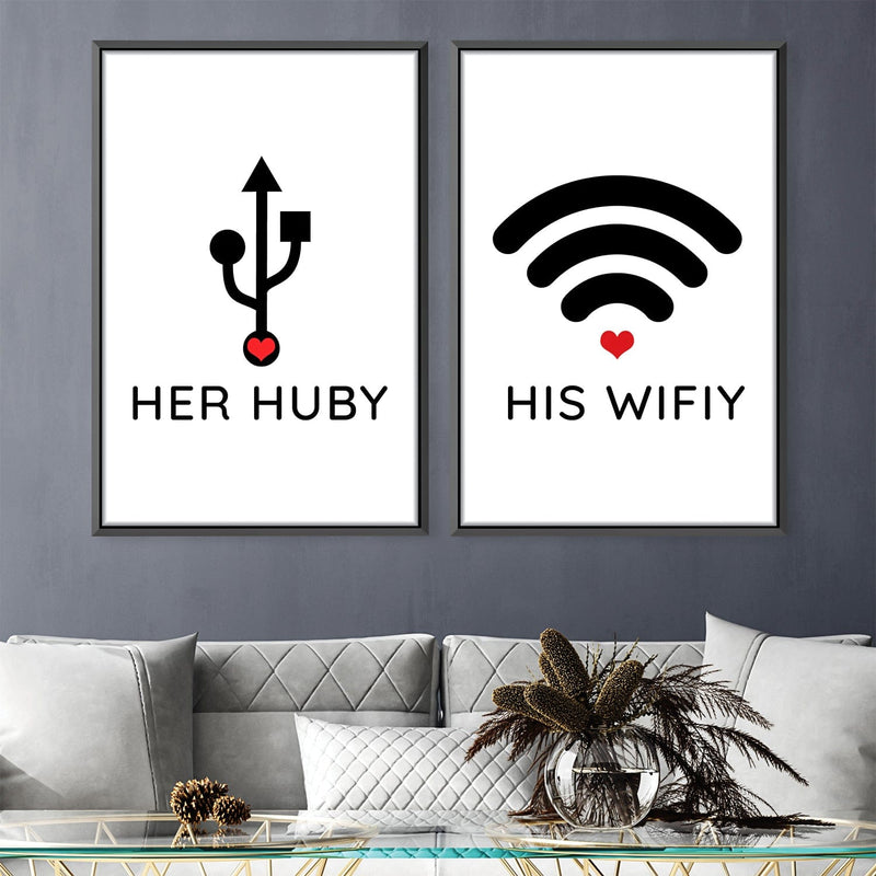 Huby & Wifey Canvas