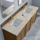 James Martin Brittany 72" Double Bathroom Vanity, Pecan