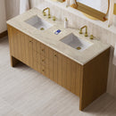 James Martin Hudson 60" Double Bathroom Vanity, Honey Oak