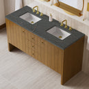 James Martin Hudson 60" Double Bathroom Vanity, Honey Oak