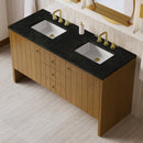James Martin Hudson 60" Double Bathroom Vanity, Honey Oak