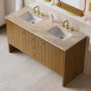 James Martin Hudson 60" Double Bathroom Vanity, Honey Oak