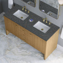 James Martin Hudson 60" Double Bathroom Vanity, Light Natural Oak