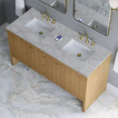 James Martin Hudson 60" Double Bathroom Vanity, Light Natural Oak