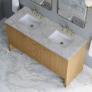 James Martin Hudson 60" Double Bathroom Vanity, Light Natural Oak