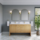 James Martin Hudson 60" Double Bathroom Vanity, Light Natural Oak