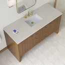 James Martin Hudson 60" Single Bathroom Vanity, Honey Oak