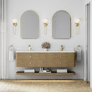 James Martin Allamari 72" Floating Double Bathroom Vanity, Dune Mist
