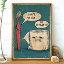 GobekUsa Humorous Bathroom Poster Print for Decor