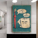 GobekUsa Humorous Bathroom Poster Print for Decor
