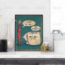 GobekUsa Humorous Bathroom Poster Print for Decor