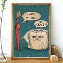 GobekUsa Humorous Bathroom Poster Print for Decor