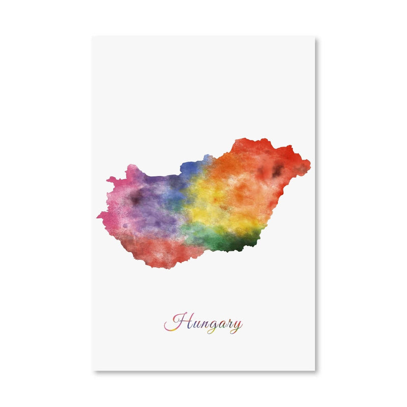 Hungary Rainbow Canvas