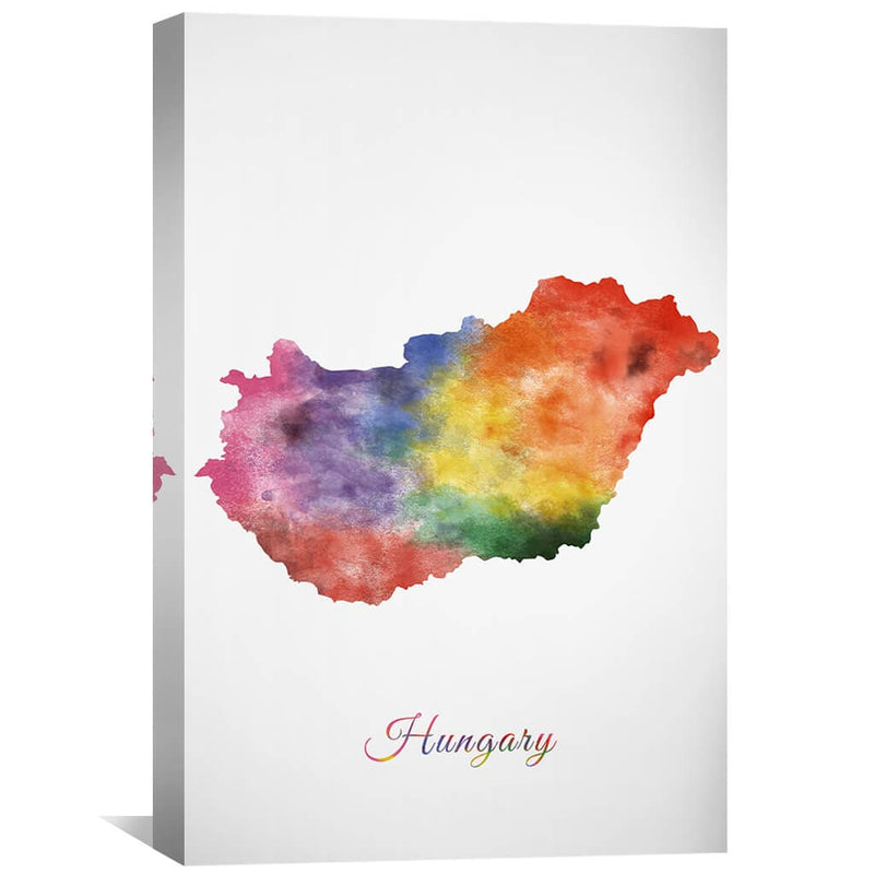 Hungary Rainbow Canvas