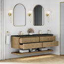 James Martin Allamari 72" Floating Double Bathroom Vanity, Dune Mist